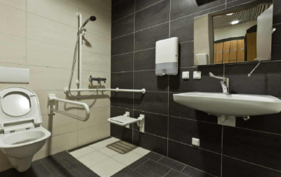What makes a bathroom safer for people with limited mobility?